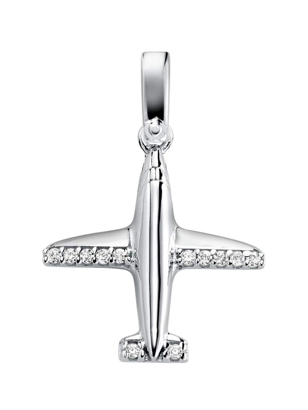 Michael Kors Silver Airplane Charm with Crystal Accents - Picture 3 of 5